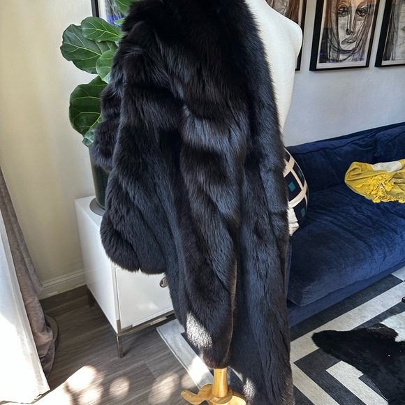 Bob Mackie RARE Oversized Fox Fur Stole Wrap Shawl. 9ft! - Picture 12 of 16